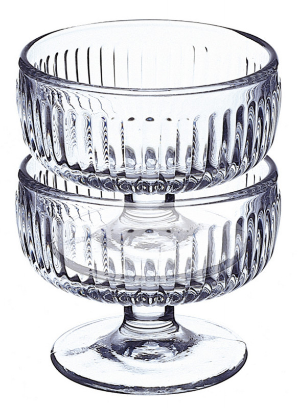 Coupe à dessert transparent verre pressé Ø 10 cm Tahiti La Rochere