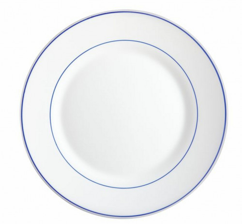 Assiette plate rond blanc verre opal Ø 15,5 cm Restaurant Filet Bleu Arcoroc