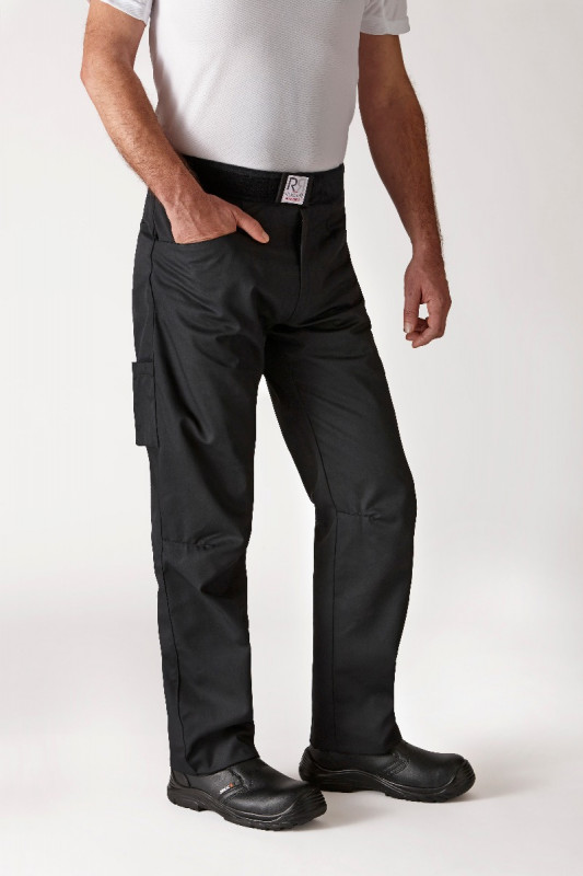 Pantalon de cuisine noir T6 Arenal Robur