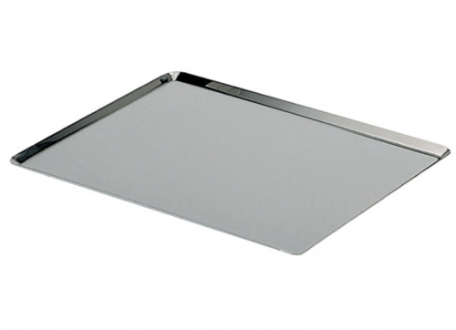 Plaque pâtissière GN 2/1 non perforé inox GN 2/1 65x53 cm 1 mm Bords pincés De Buyer