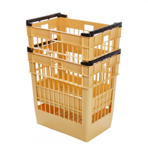 Manne à pain Sans couvercle beige plastique 66,5x46x71,5 cm 150 L fond ajouré parois ajourées Gilac