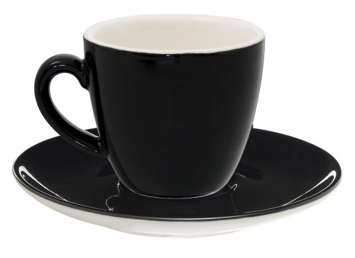 Tasse à expresso rond noir porcelaine 10 cl Ø 6,3 cm Emotions Pro.mundi