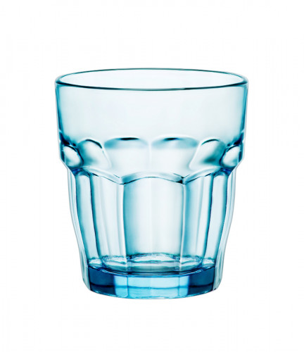Gobelet forme basse bleu verre trempé 27 cl Rock Bar Bormioli Rocco