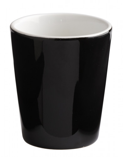 Gobelet rond noir grès émaillé 10 cl Ø 6 cm Prismo Pro.mundi