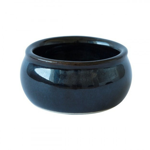 Beurrier rond bleu grès émaillé Ø 7 cm Gres Couleur Pro.mundi