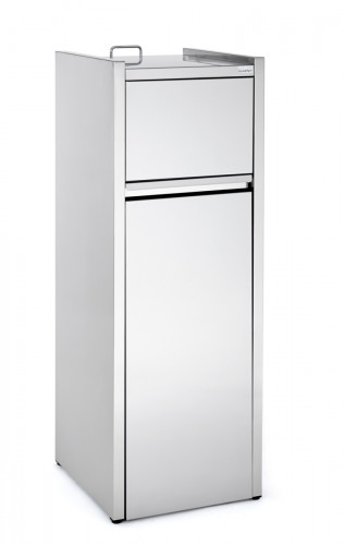Poubelle couvercle basculant inox 110 L Tournus