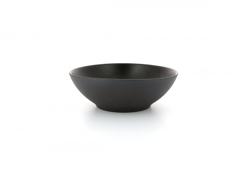 Assiette coupe creuse rond noir porcelaine culinaire Ø 19 cm Revol