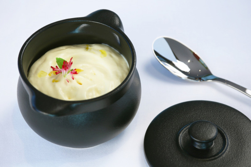Soupière rond gris porcelaine vitrifiée Ø 10,8 cm Chefs Fusion Rak