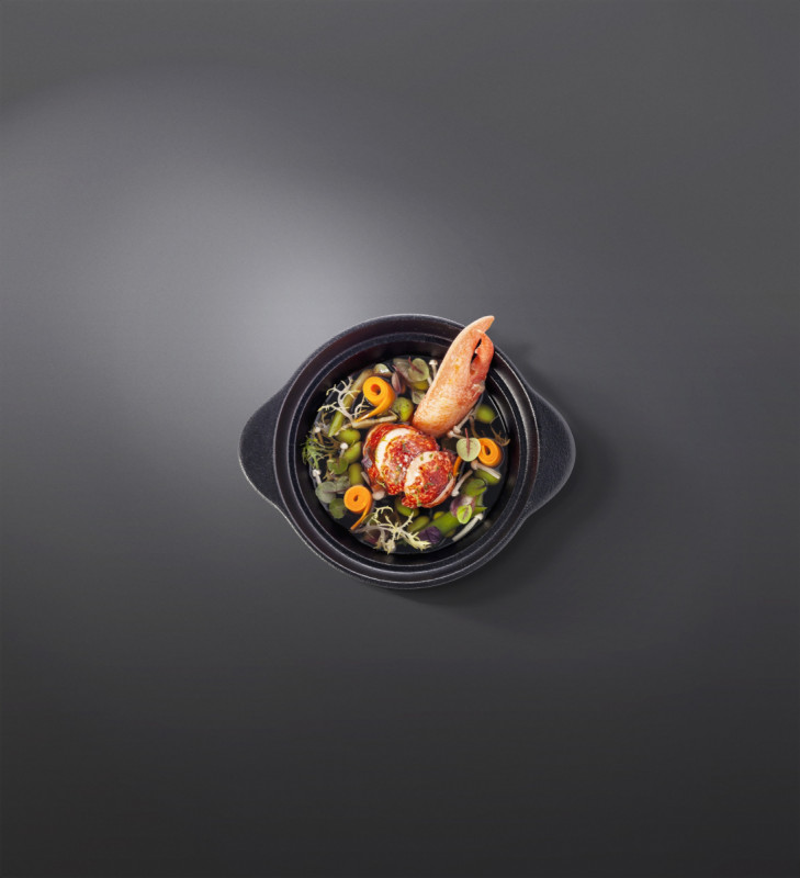 Couvercle pour soupière rond rouge porcelaine vitrifiée Ø 10,5 cm Chefs Fusion Rak