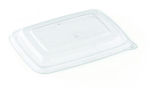 Couvercle pour barquette rectangulaire transparent 23,2x17,2x2,2 cm Be Pulp (75 pièces)