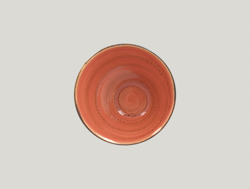 Saladier irrégulier orange porcelaine vitrifiée Ø 22 cm Twirl Rak