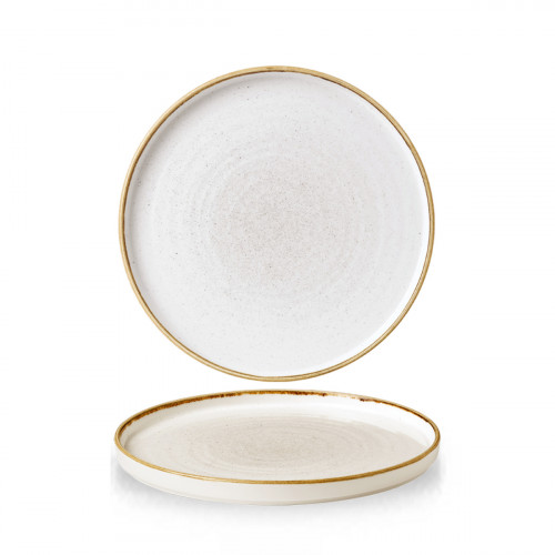 Assiette plate rond barley white porcelaine vitrifiée Ø 21 cm Stonecast Churchill