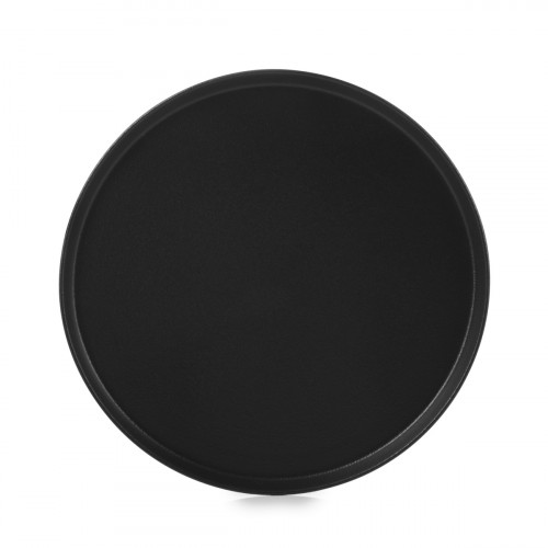 Assiette plate rond noir porcelaine culinaire Ø 22 cm Adelie Revol