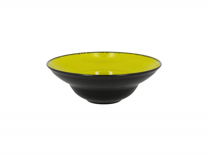 Assiette extra creuse rond vert porcelaine vitrifiée Ø 23 cm Fire Rak