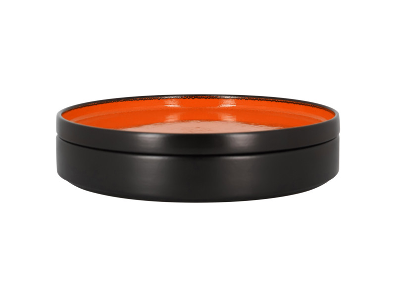 Assiette creuse rond orange porcelaine vitrifiée Ø 20 cm Fire Rak