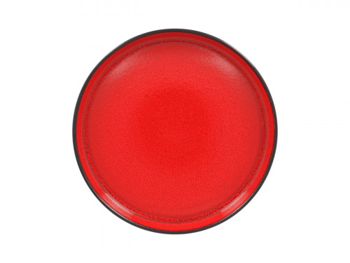 Assiette creuse rond rouge porcelaine vitrifiée Ø 27 cm Fire Rak