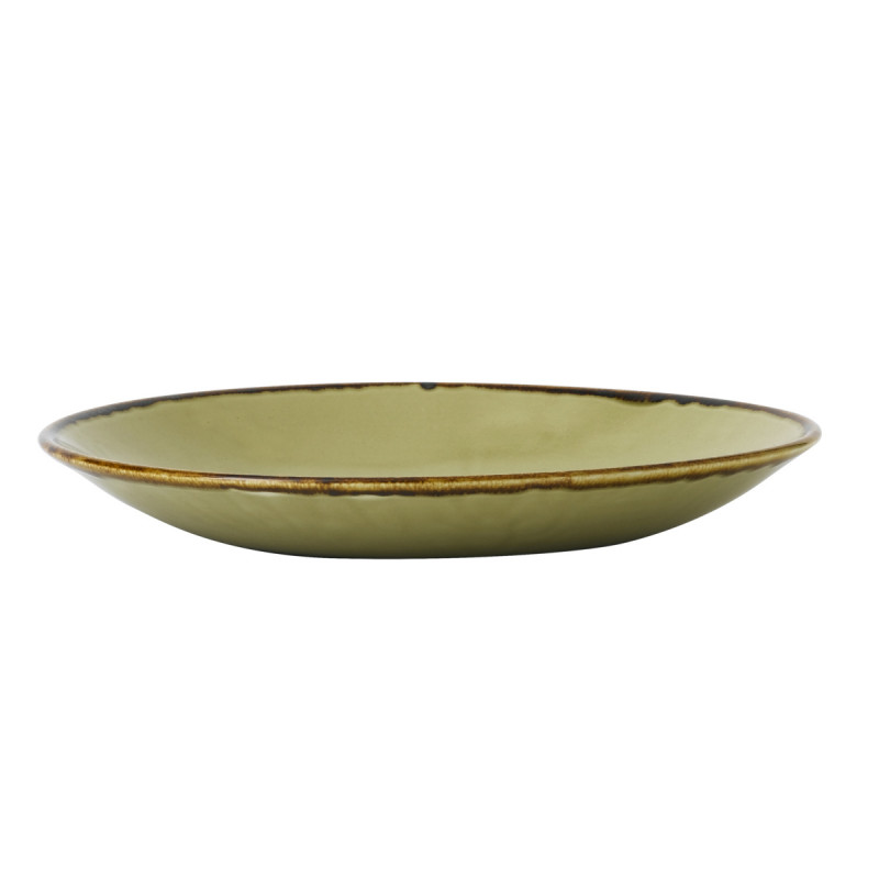 Assiette creuse rond vert porcelaine Ø 27,8 cm Harvest Dudson