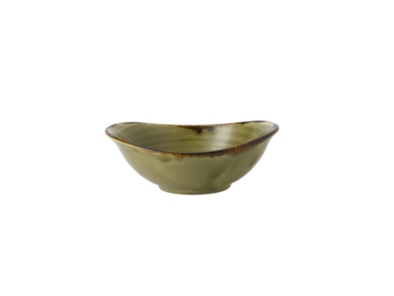 Bol à salade ovale vert porcelaine 19,9 cm Harvest Dudson