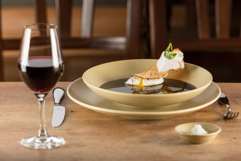 Assiette coupe plate rond brun porcelaine vitrifiée Ø 29,3 cm Genesis Rak