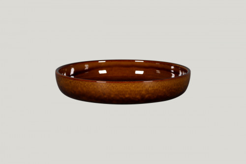 Assiette coupe creuse rond cuivre porcelaine Ø 23,7 cm Rakstone Ease Rak