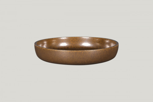 Assiette coupe creuse rond bronze porcelaine Ø 23,7 cm Rakstone Ease Rak