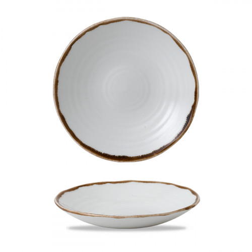Assiette creuse organique blanc porcelaine vitrifiée Ø 28 cm Harvest Dudson