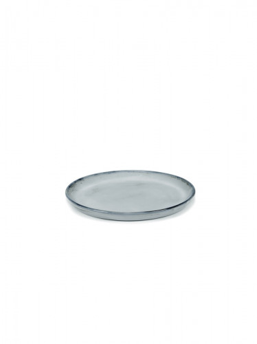 Assiette coupe rond bleu grès émaillé Ø 20 cm Pure Blue Serax