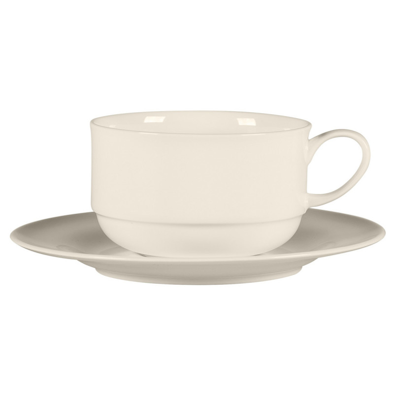 Tasse à déjeuner empilable rond ivoire porcelaine 30,6 cl Ø 10 cm Bravura Rak