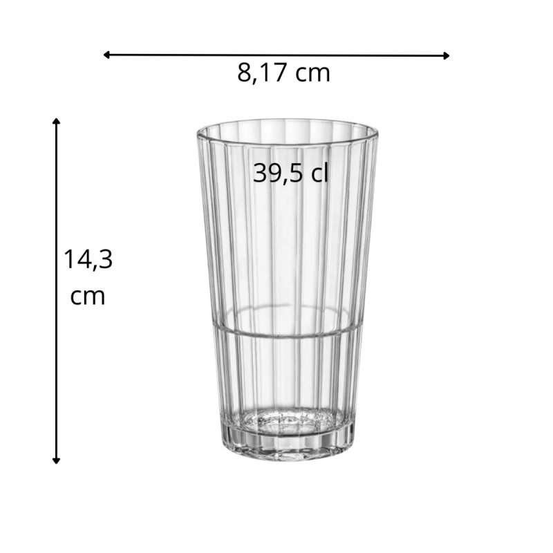 Gobelet forme haute verre trempé 39,5 cl Oxford Bormioli Rocco