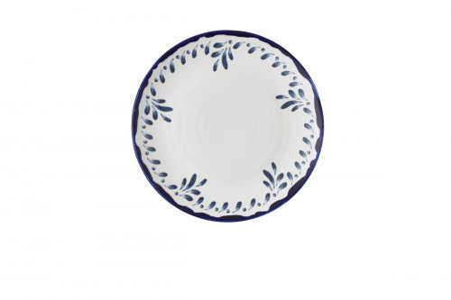 Assiette plate organique Ink porcelaine vitrifiée Ø 27 cm Harvest Mediterranean Dudson