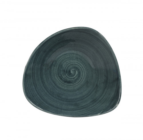 Bol triangulaire Rustic Teal porcelaine vitrifiée 23,5 cm Stonecast Patina Churchill