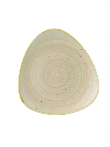Assiette plate triangulaire Nutmeg Cream porcelaine vitrifiée 22,9 cm Stonecast Churchill