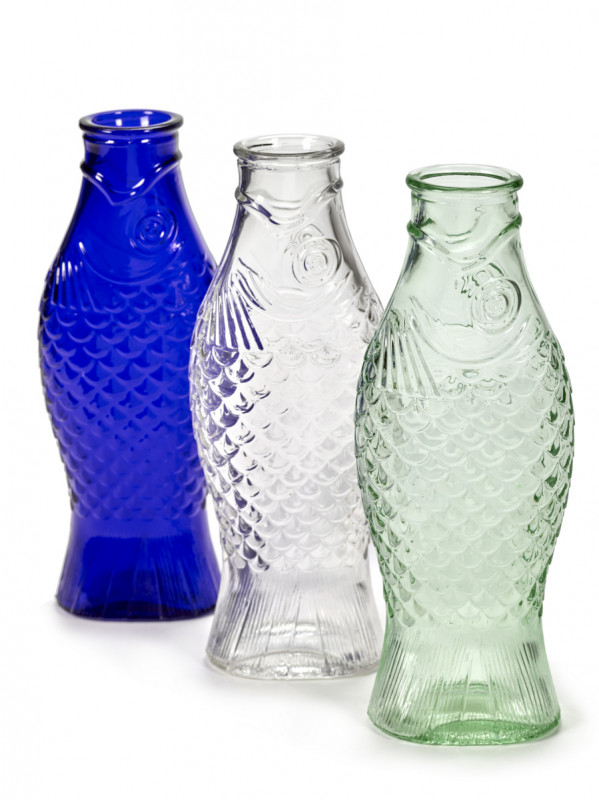 Carafe irrégulier vert verre pressé 85 cl Fish&fish Serax