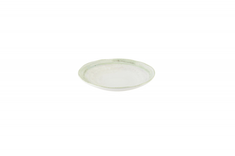 Assiette creuse organique vert porcelaine vitrifiée Ø 25 cm Finca Dudson