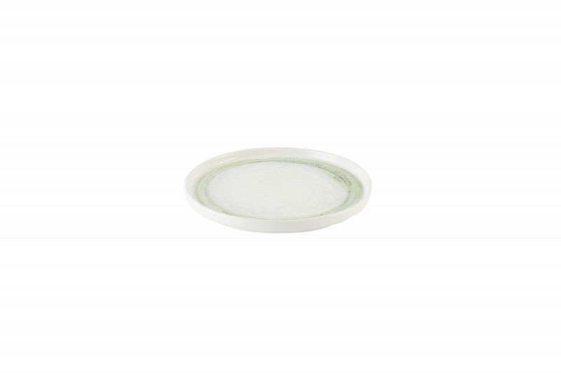 Assiette plate rond vert porcelaine vitrifiée Ø 26 cm Finca Dudson