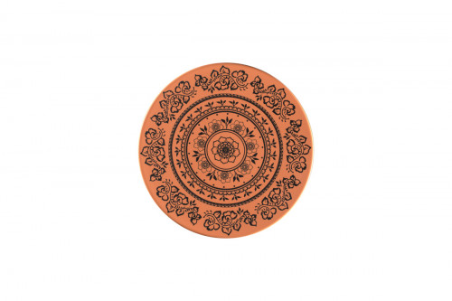 Assiette extra plate rond Tero Décor Alexandria porcelaine Ø 23,6 cm Earth Rak
