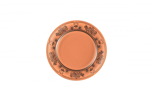 Assiette plate rond Tero Décor Alexandria porcelaine Ø 23,7 cm Earth Rak