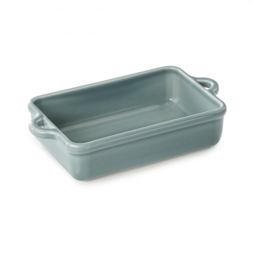 Plat à gratin rectangulaire Gris nuage porcelaine culinaire 18,5x12,5 cm Bombance Revol