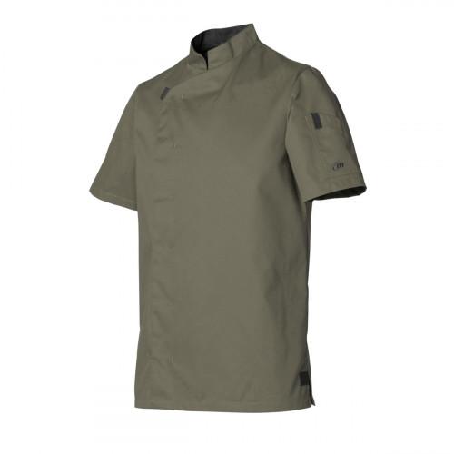 Veste de cuisine homme manche courte vert kaki T0 Shade Molinel