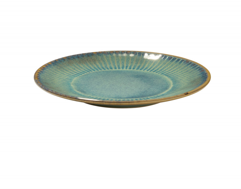 Assiette coupe plate rond grès émaillé Ø 21 cm Lotus Accolade