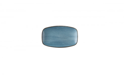 Assiette coupe plate rectangulaire Rustic Teal porcelaine vitrifiée 12,1x20 cm Stonecast Raw Churchill