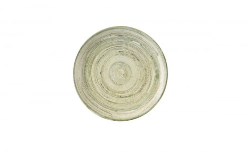 Assiette coupe plate rond vert porcelaine vitrifiée Ø 26 cm Elements Churchill