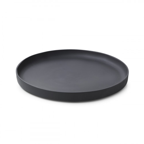 Assiette plate rond noir porcelaine culinaire Ø 28 cm Caractère Revol