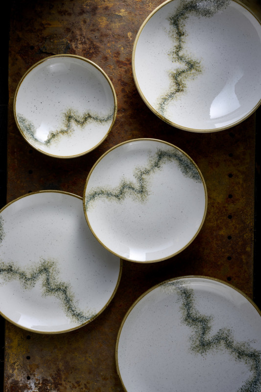 Assiette coupe plate rond barley white porcelaine vitrifiée Ø 26 cm Spice Churchill