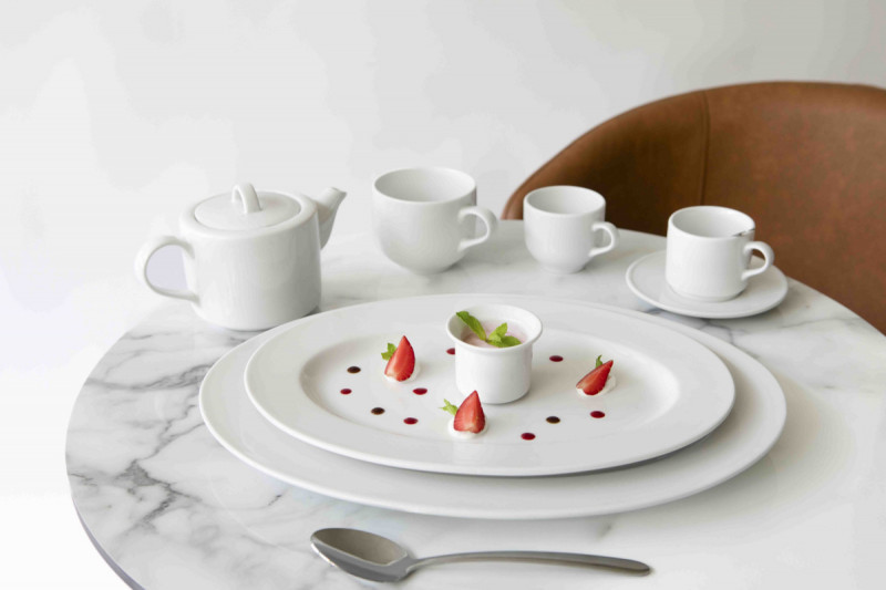 Assiette plate rond blanc porcelaine Ø 27 cm Presto Accolade