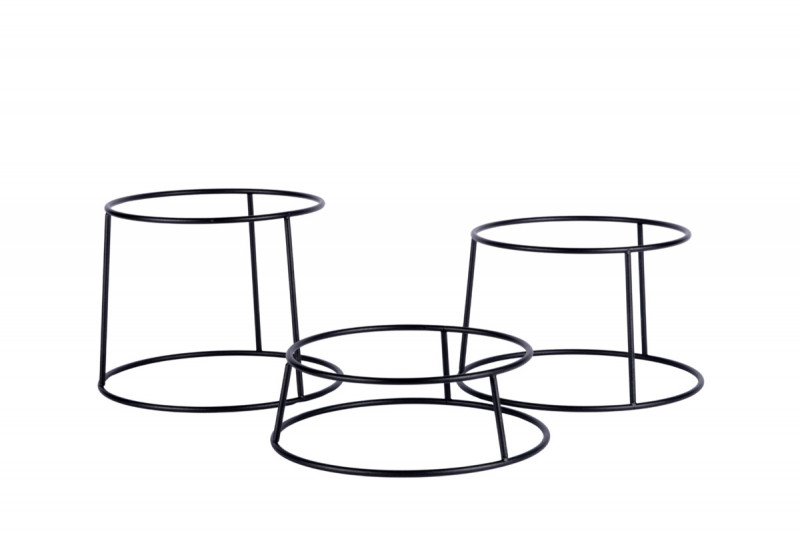 Rehausse acier noir Ø 24,2 cm 15 cm Naro Pro.mundi