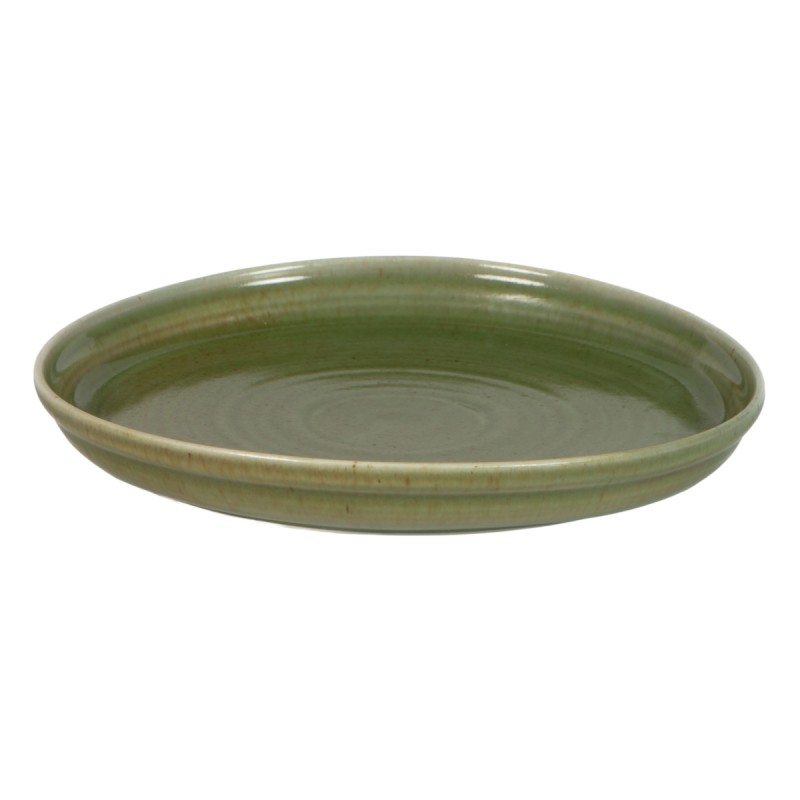 Assiette plate vert porcelaine Ø 23 cm Haven Lichen Accolade