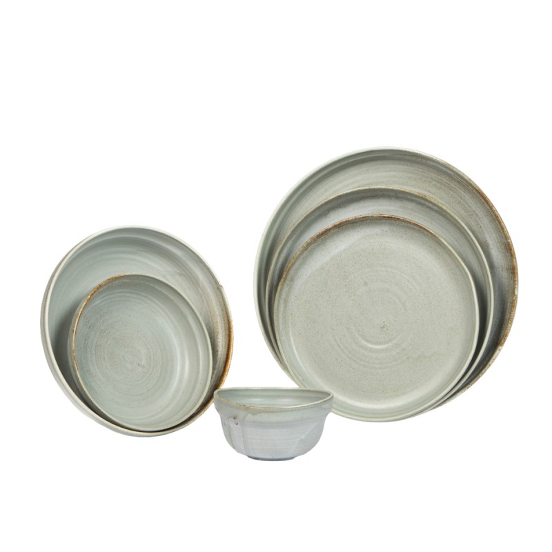 Assiette creuse gris porcelaine Ø 15,5 cm Haven Urban Accolade