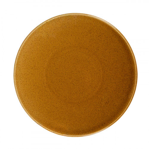 Assiette coupe plate caramel grès renforcé Ø 20 cm Twist Essentials Collection